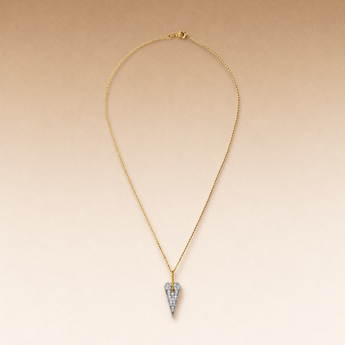 Collana Shining Heart in Oro, Argento e pietre preziose