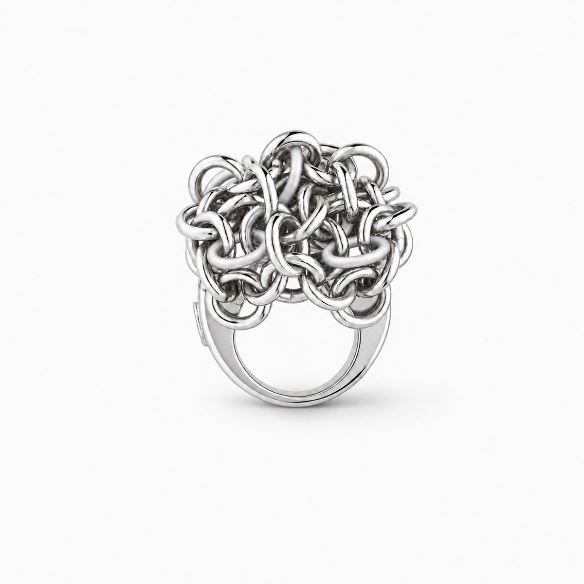 Plot Ring in Silver and Diamonds