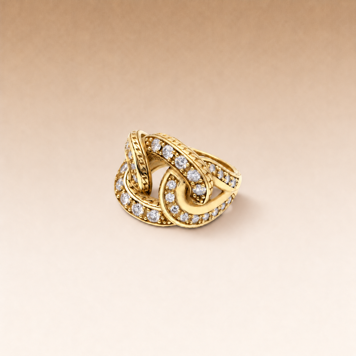 Glitter Ring in Gold and Diamonds