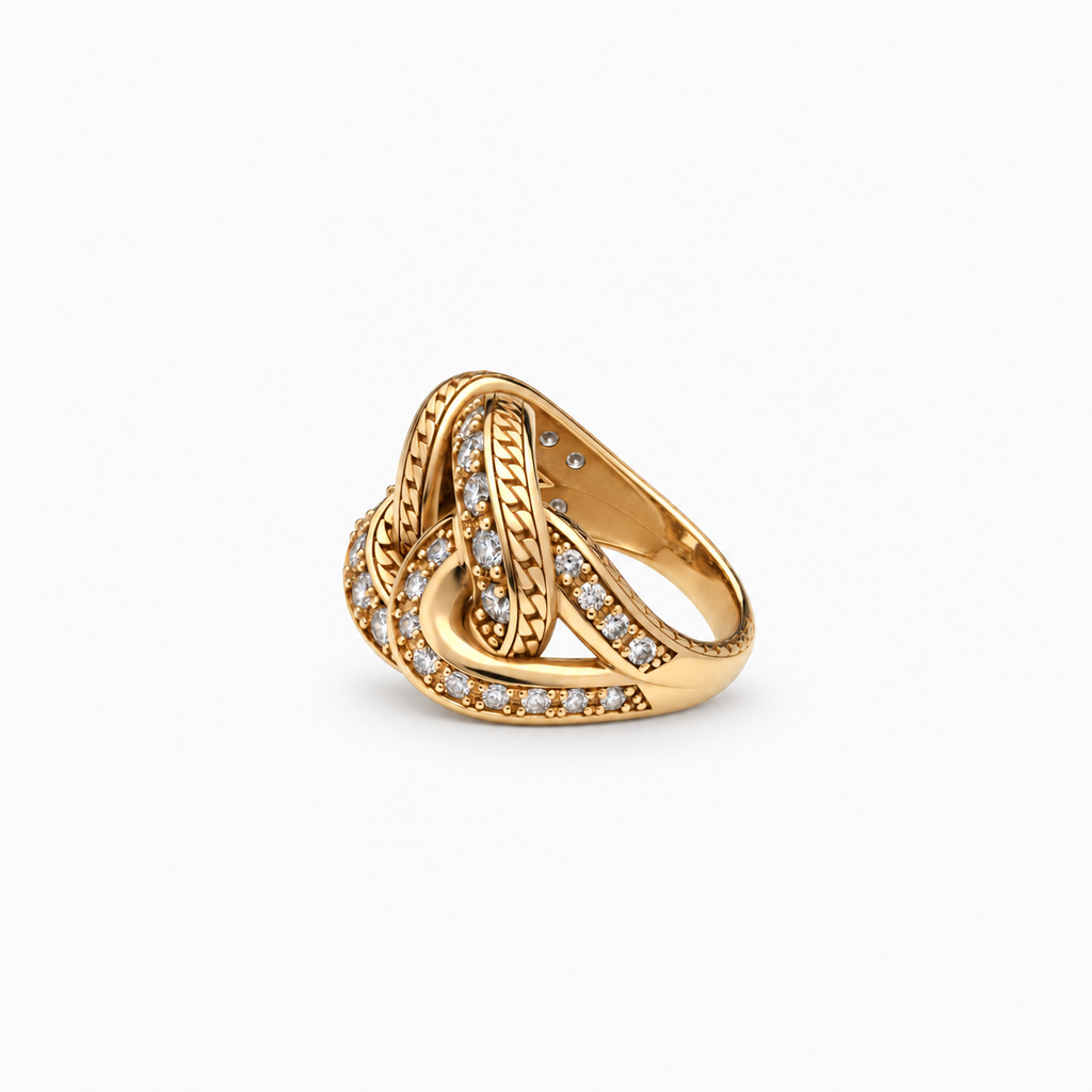 Glitter Ring in Gold and Diamonds