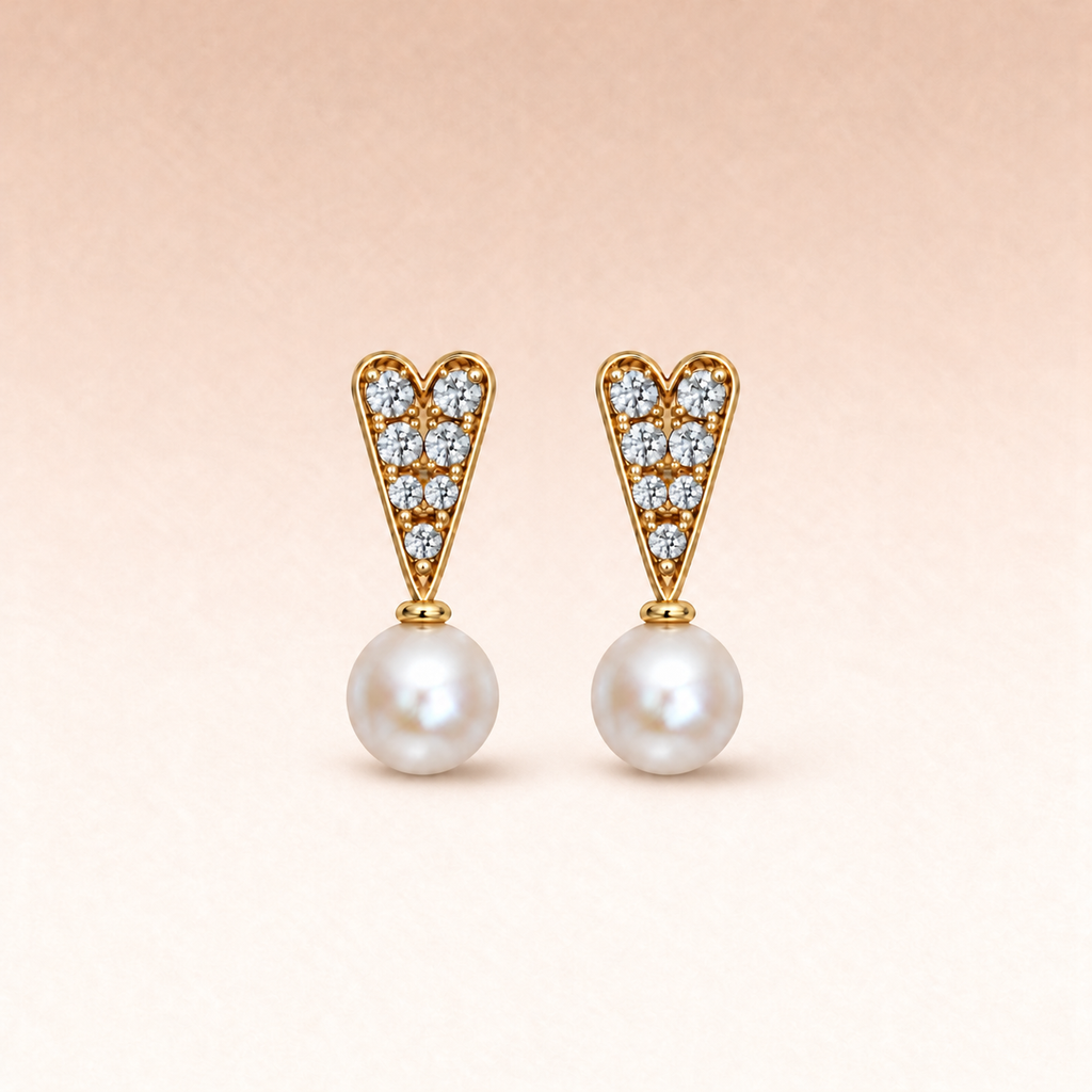 ORECCHINI FOREVER NOW IN ORO, diamanti naturali e perla