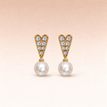 ORECCHINI FOREVER NOW IN ORO, diamanti naturali e perla