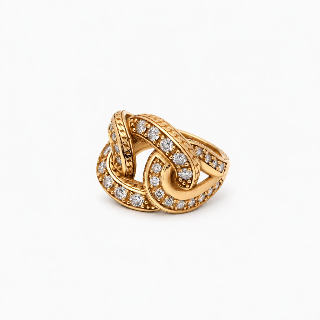 Glitter Ring in Gold and Diamonds