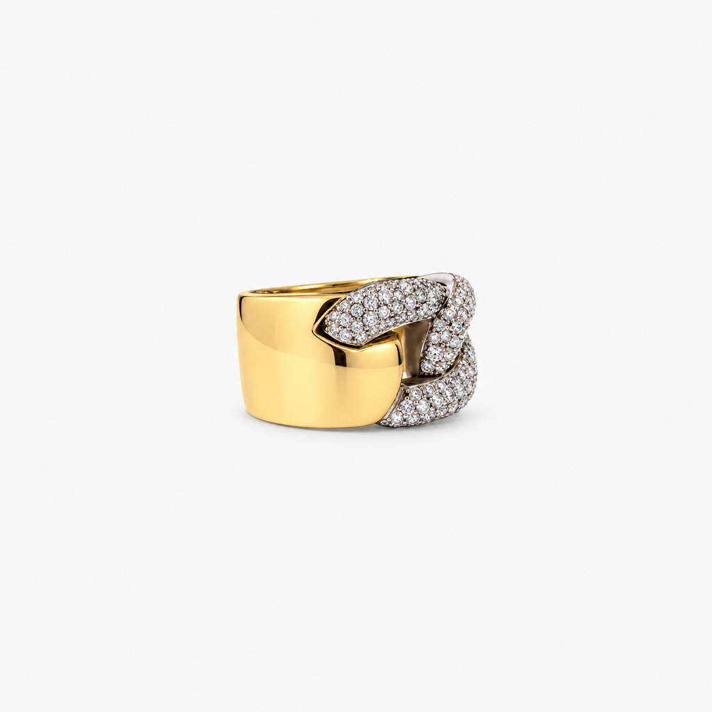 Glitter Ring in Gold, Silver and Diamonds