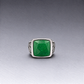 Anillo Carisma Grabado en Plata y Piedra Natural