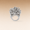 Plot Ring in Silver and Diamonds