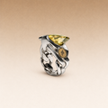 Large Love Forever Ring in Silver and Natural Stone