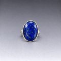 Charisma Oval Ring in Silver and Natural Stone