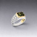 anello Sincerity platino, oro e tormalina