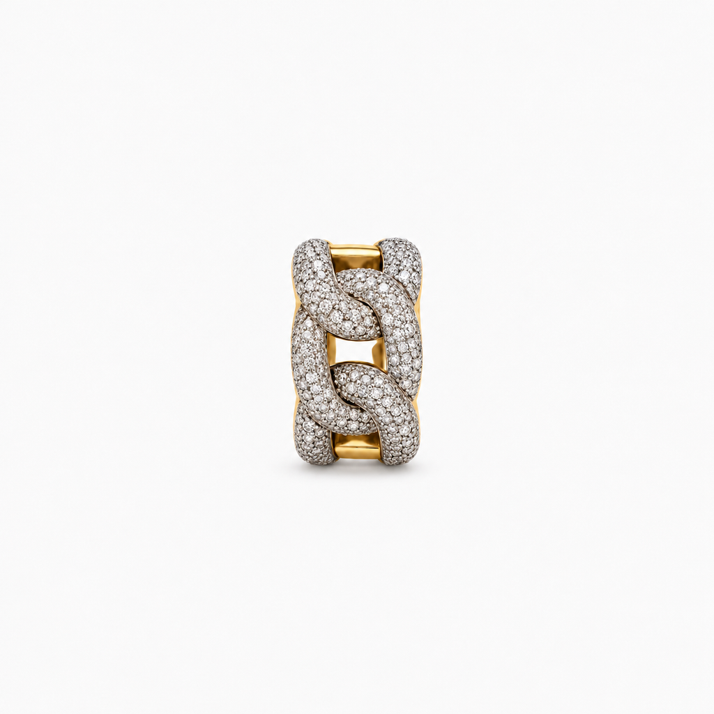 Glitter Ring in Gold, Silver and Diamonds