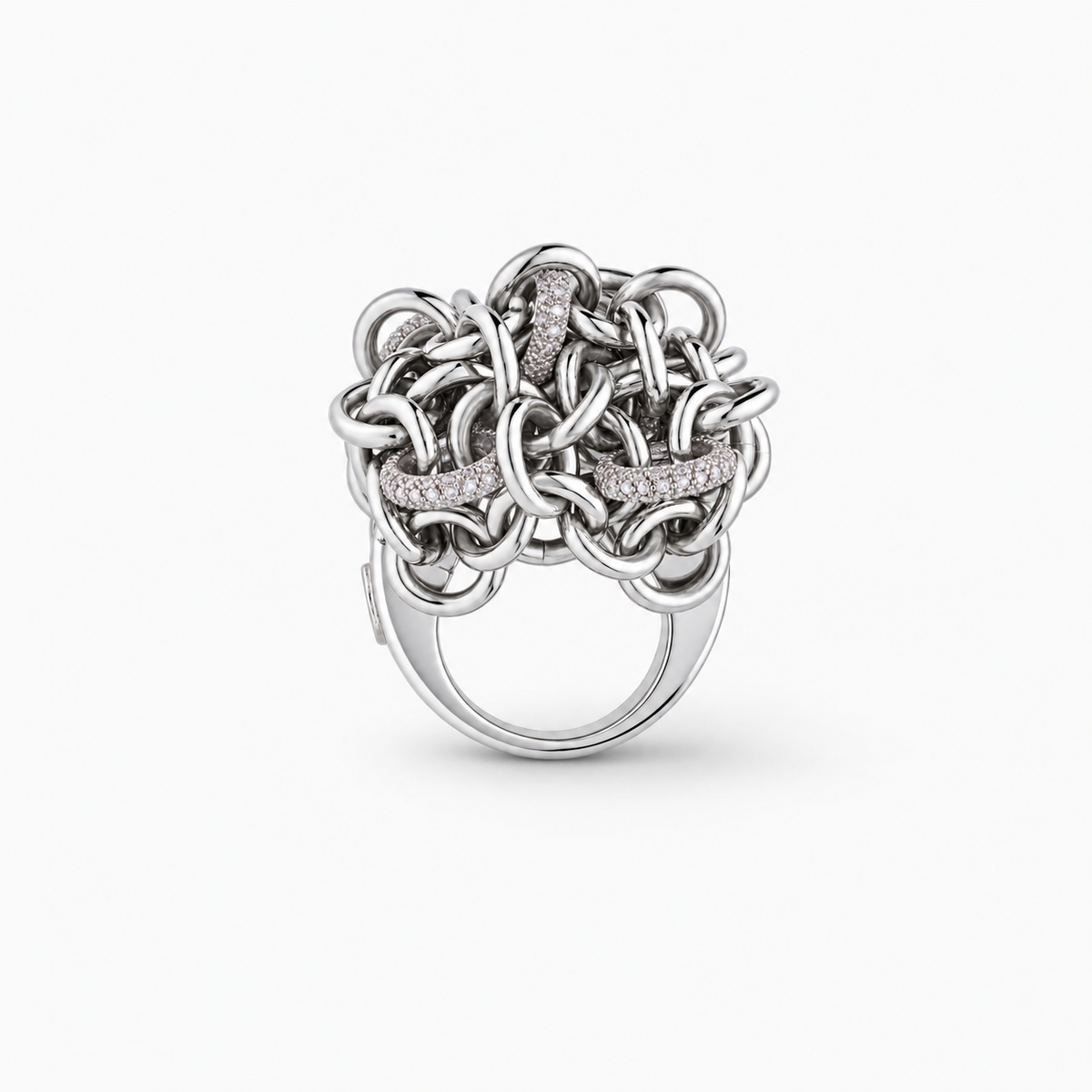 Plot Ring in Gold and Diamonds
