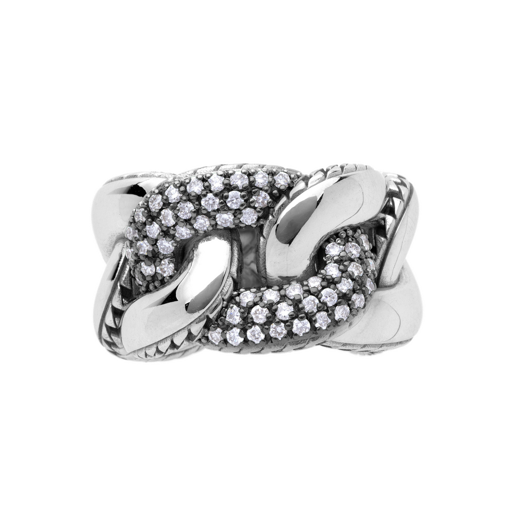 Glitter Ring in Silver and Rubies