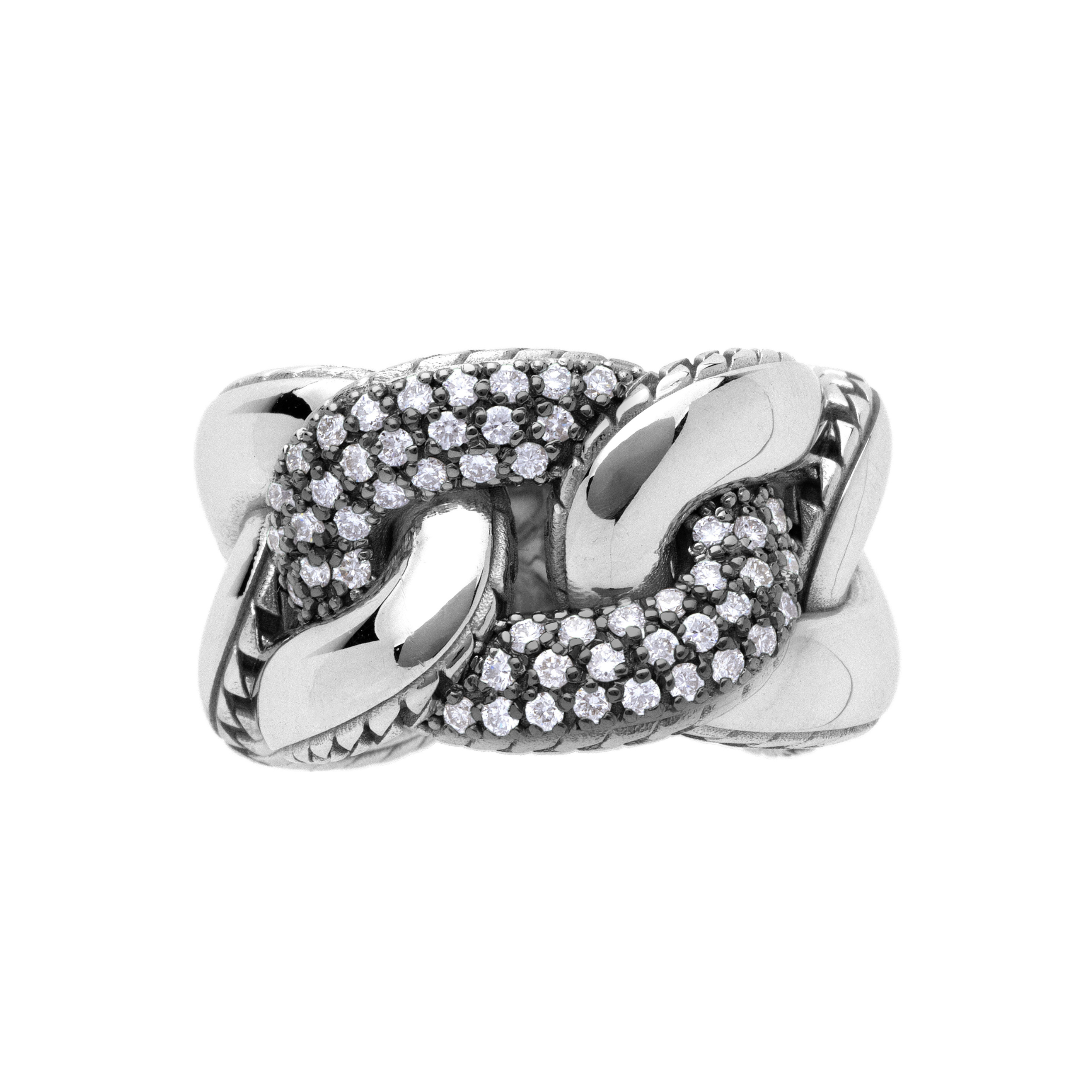 Anello Glitter in Argento e Rubini