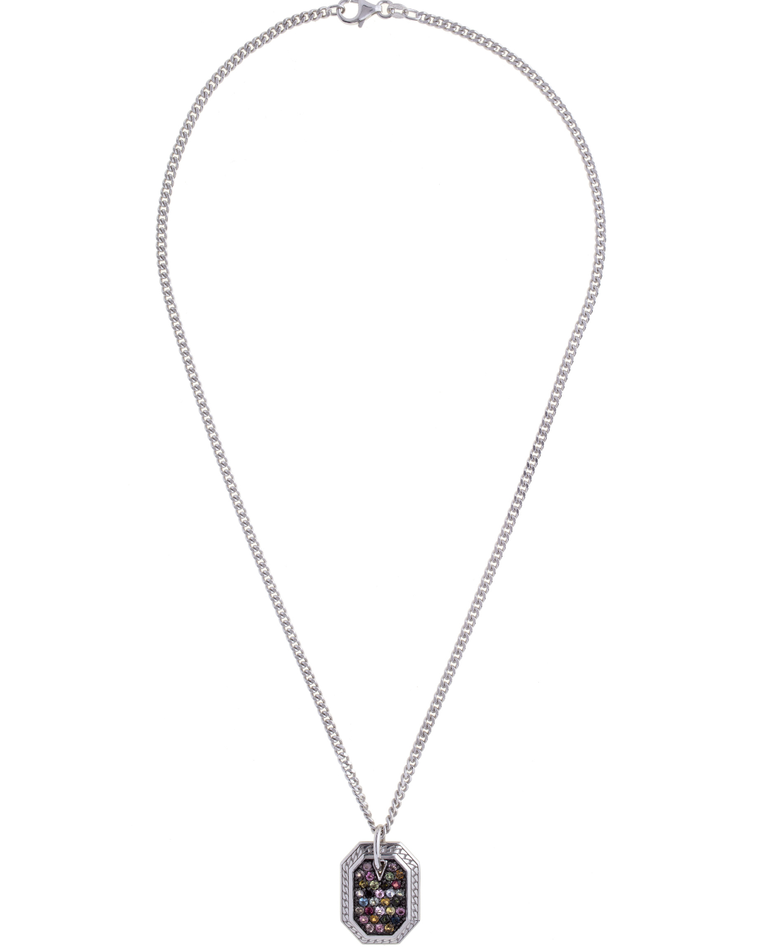 Collana Success con piastrina in argento e pietre naturali