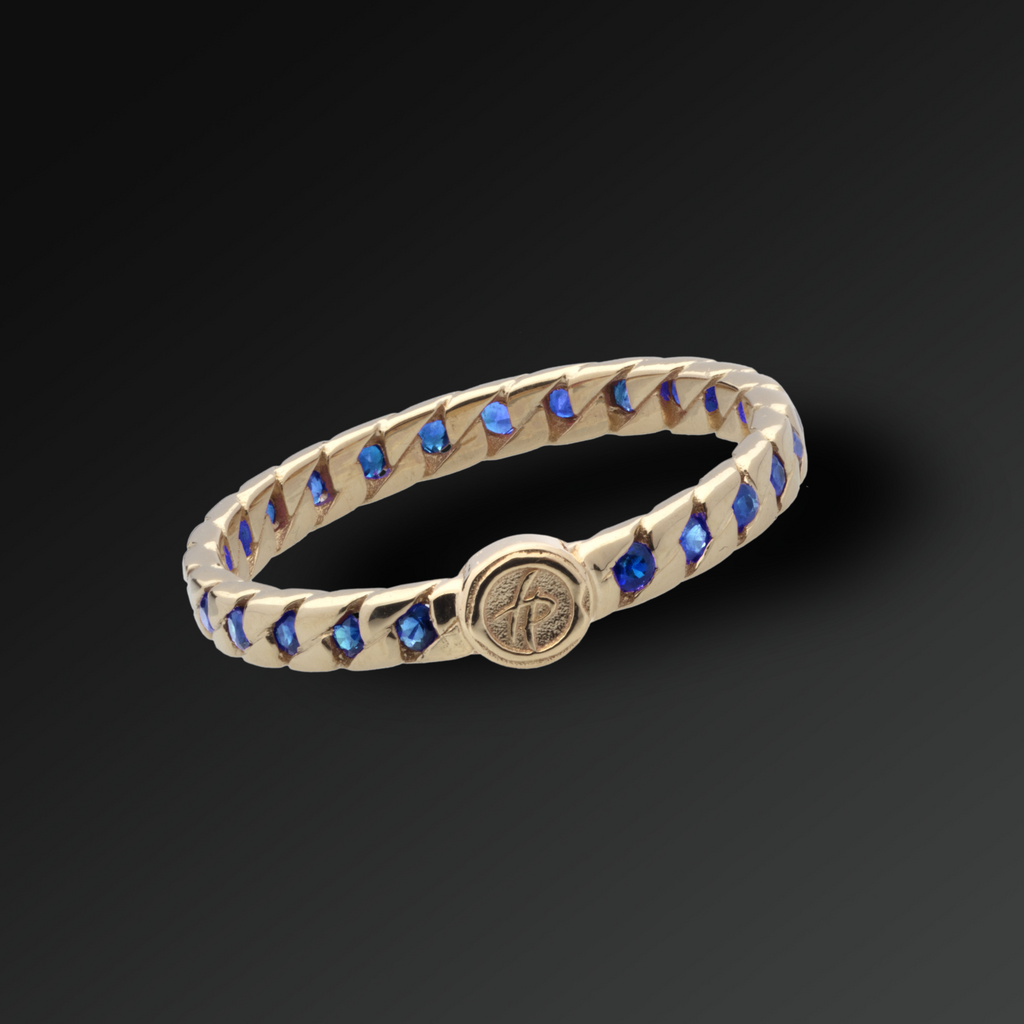 Perfection Mini Ring in Gold and Sapphires