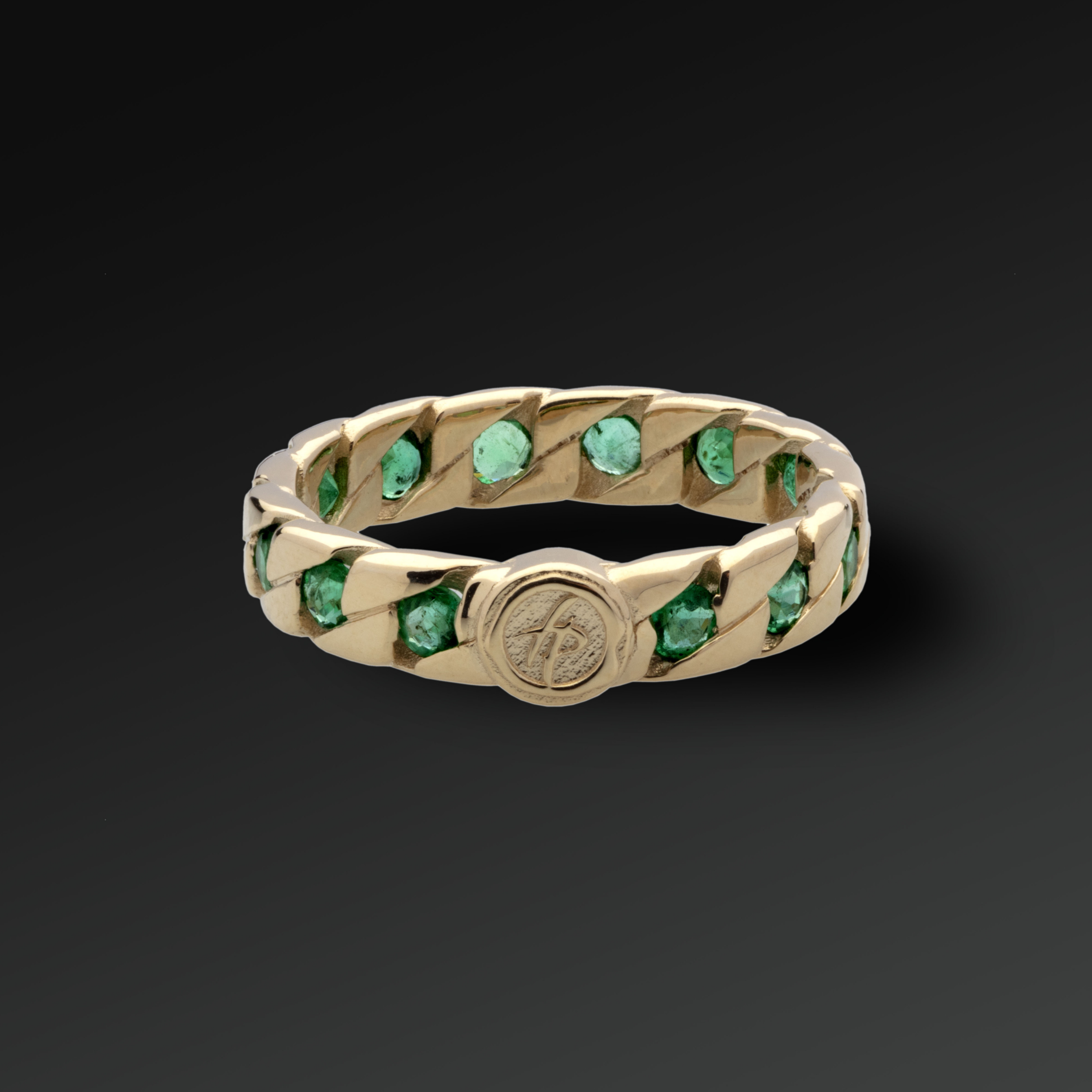 Anello Perfection Medio in Oro e Smeraldi