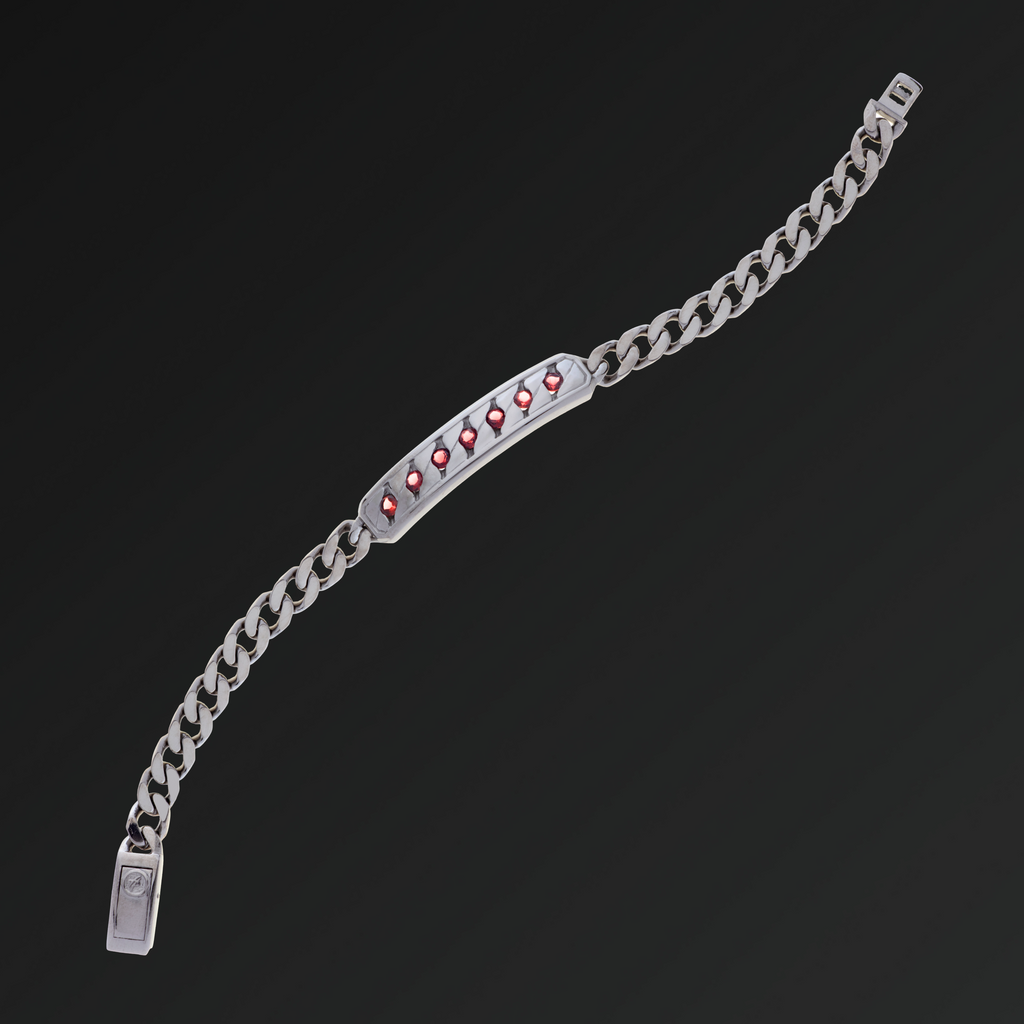 Perfection Groumette Bracelet in Silver and Natural Stone