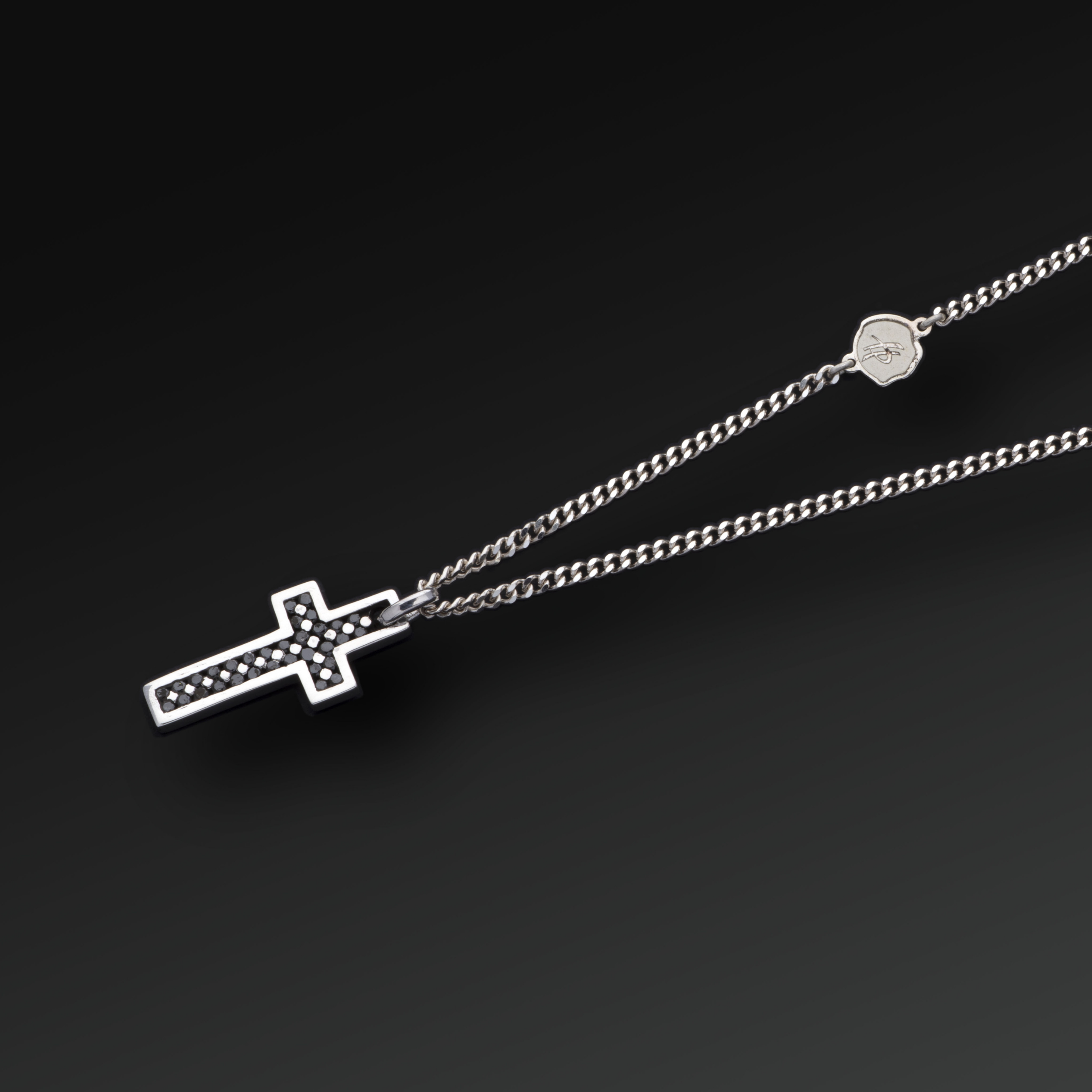 Respect Cross Necklace in Silver and Rubies