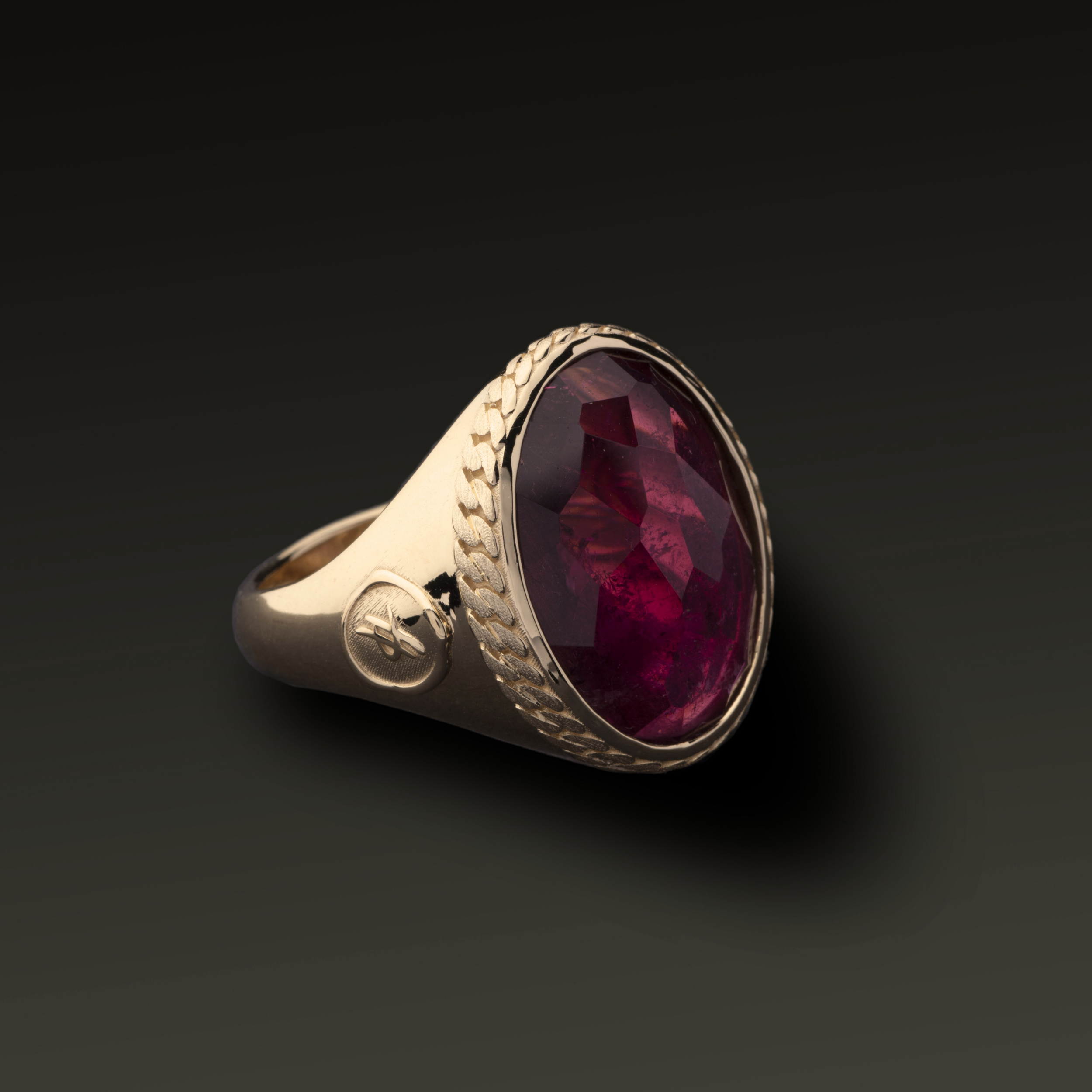Anello Sincerity in Oro e Rubellite