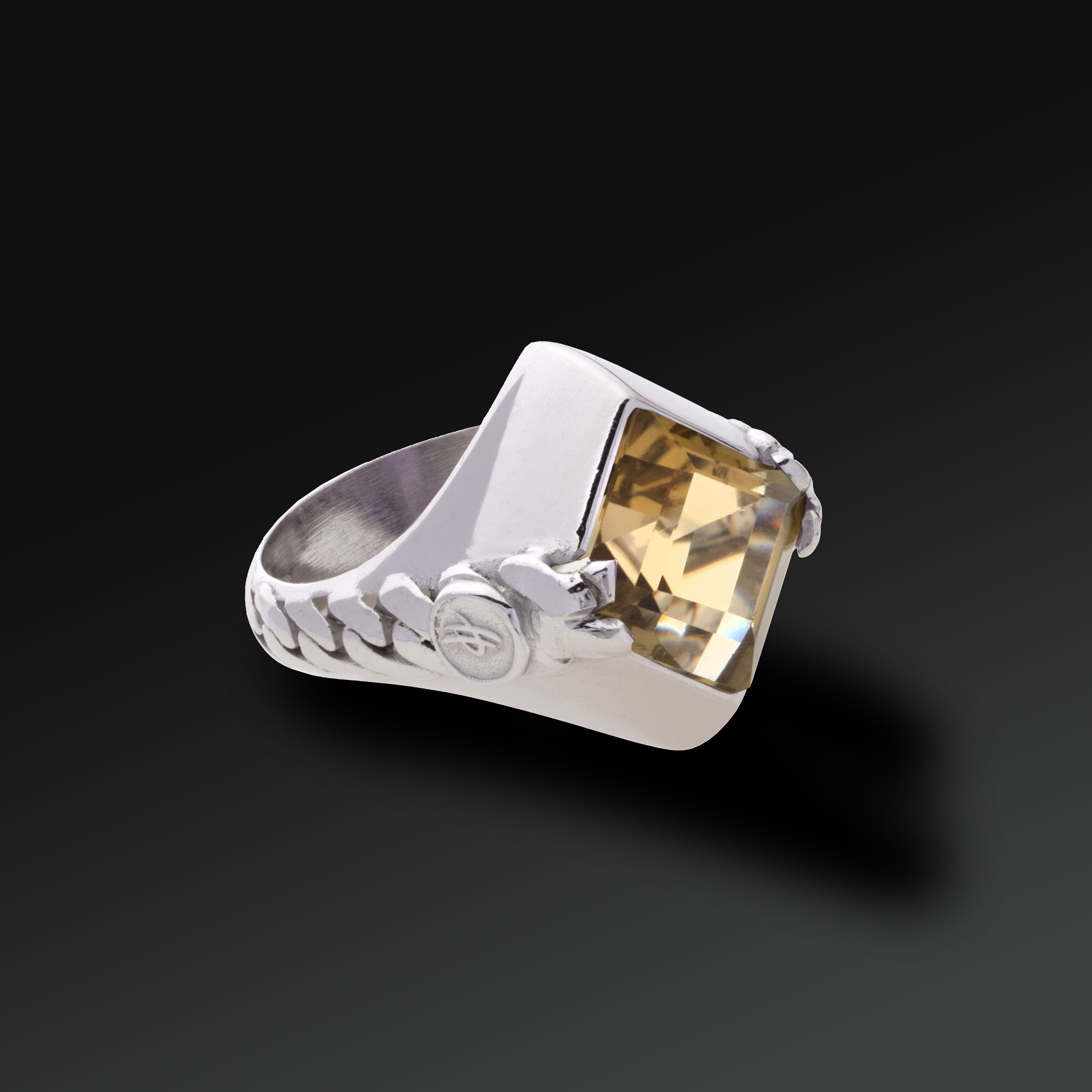 Anello Sincerity Rombo in Argento e Pietra Naturale