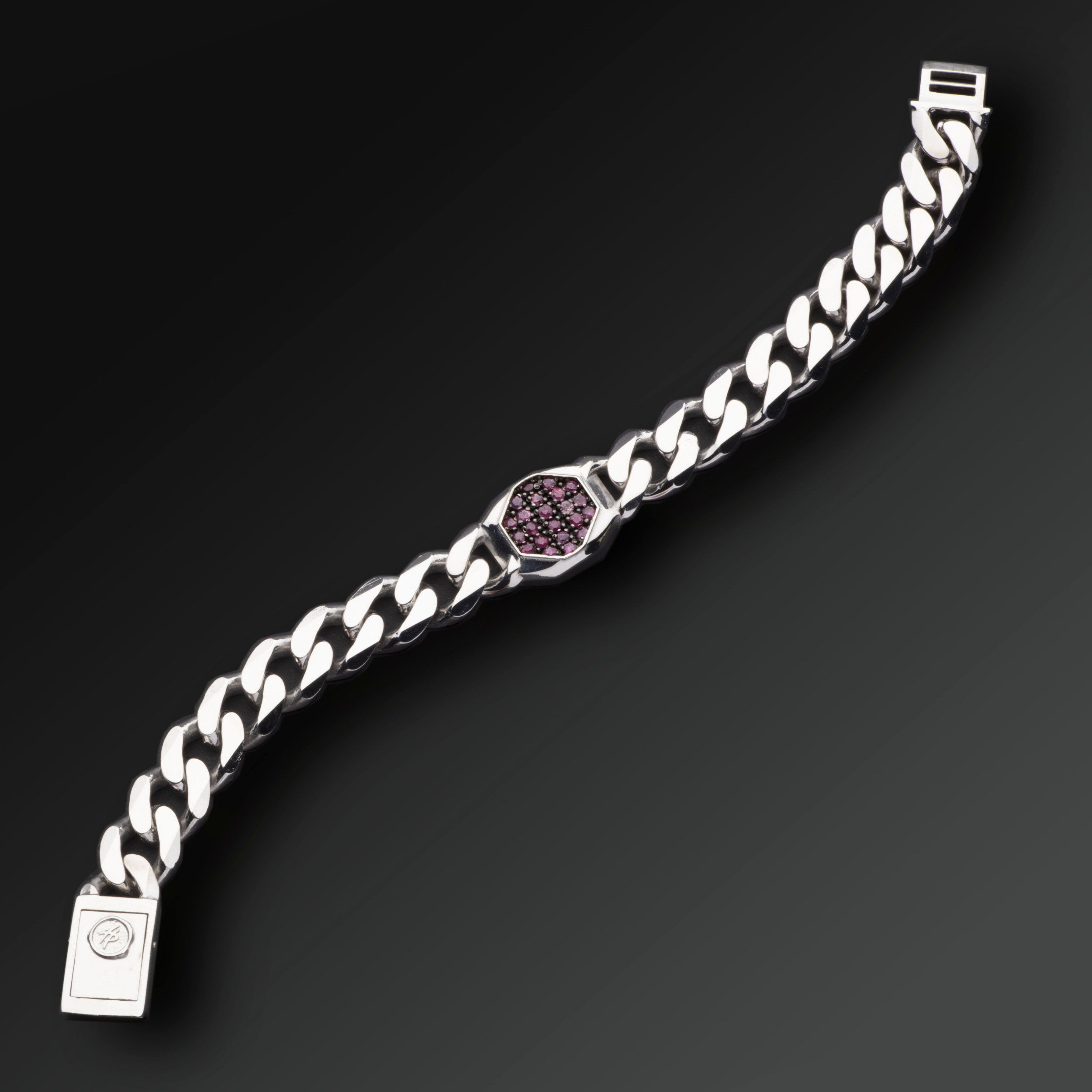 Strength Pavè Bracelet in Silver and Sapphires