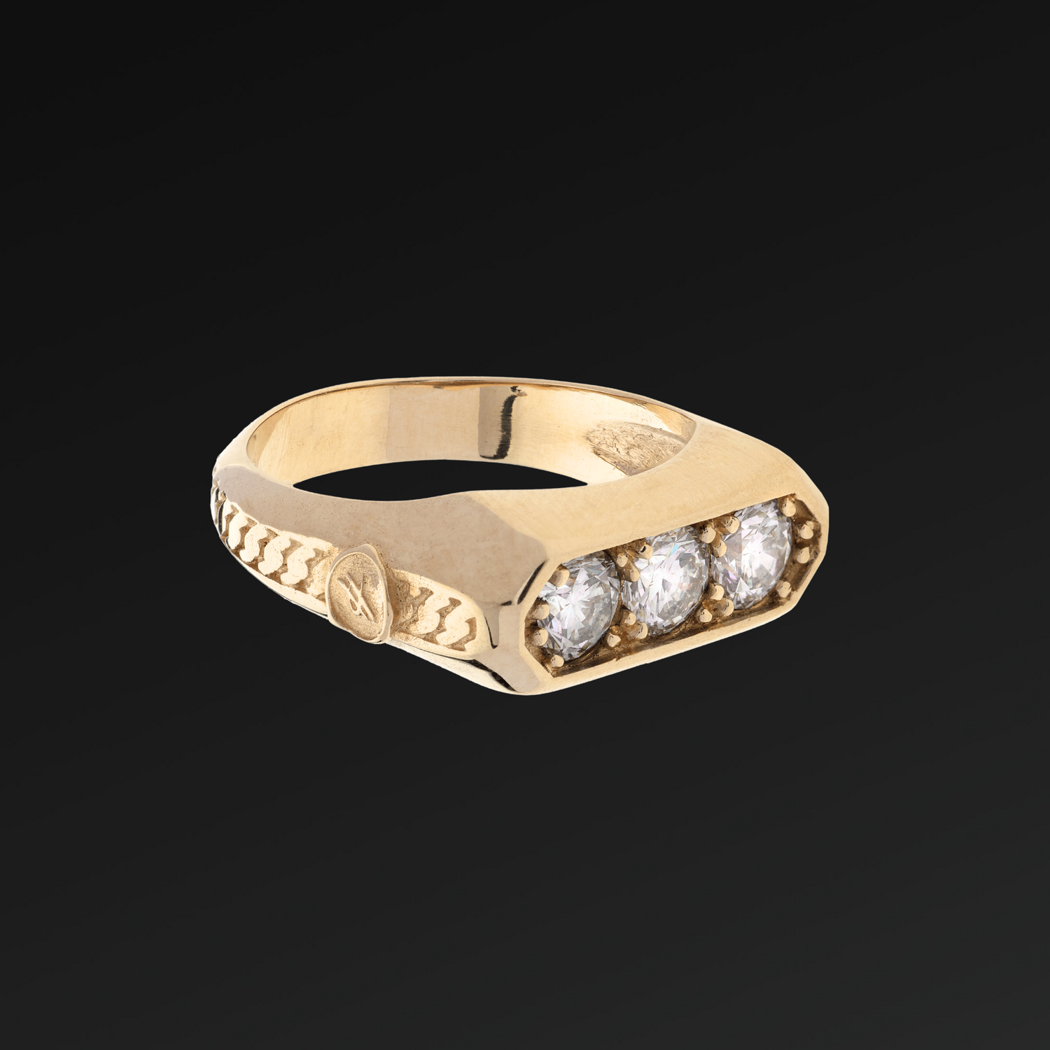 Anello Respect trilogy in Oro e Diamanti