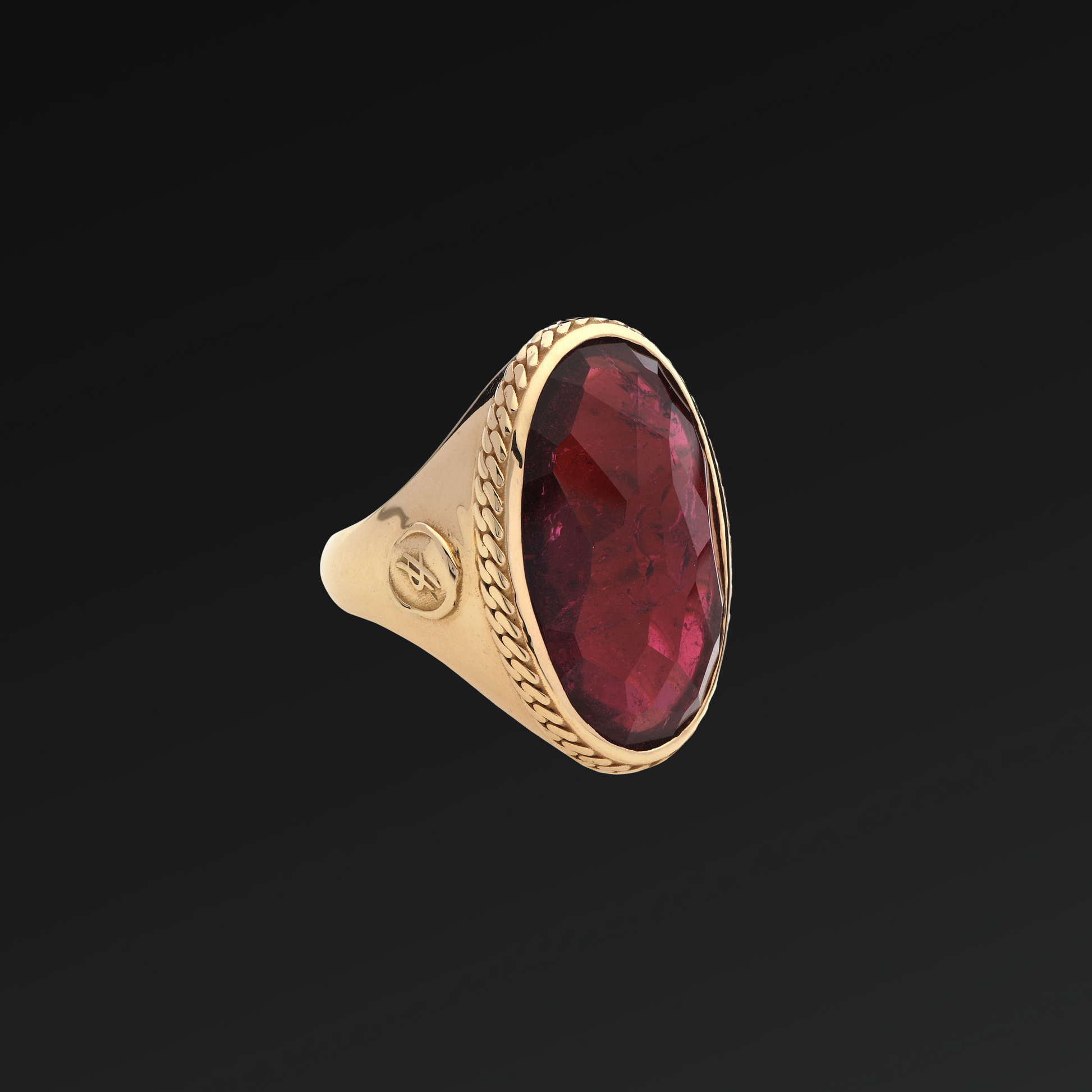 Anello Sincerity Maxi in Oro e Rubellite