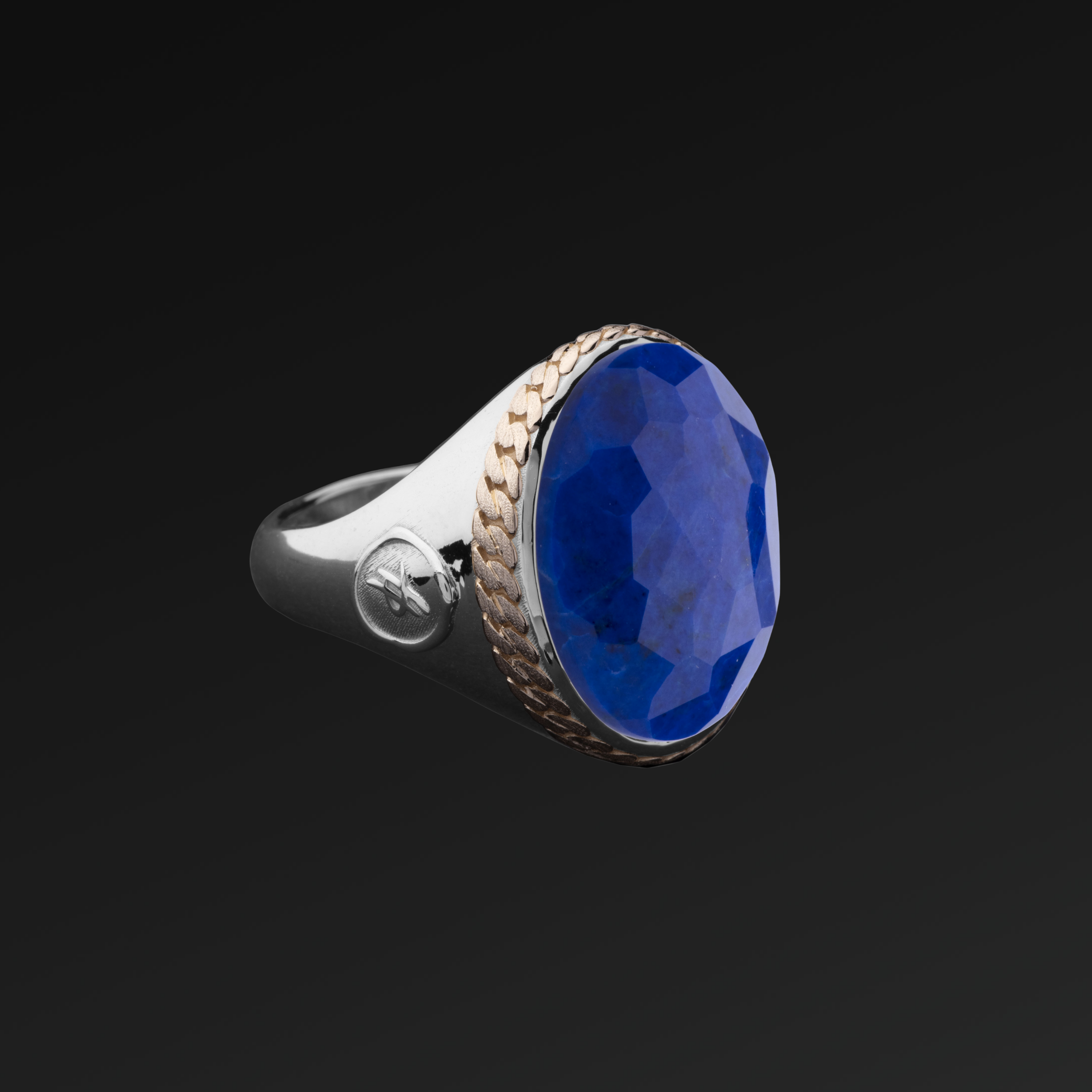 Sincerity Ring in Silver Gold and Natural Stone