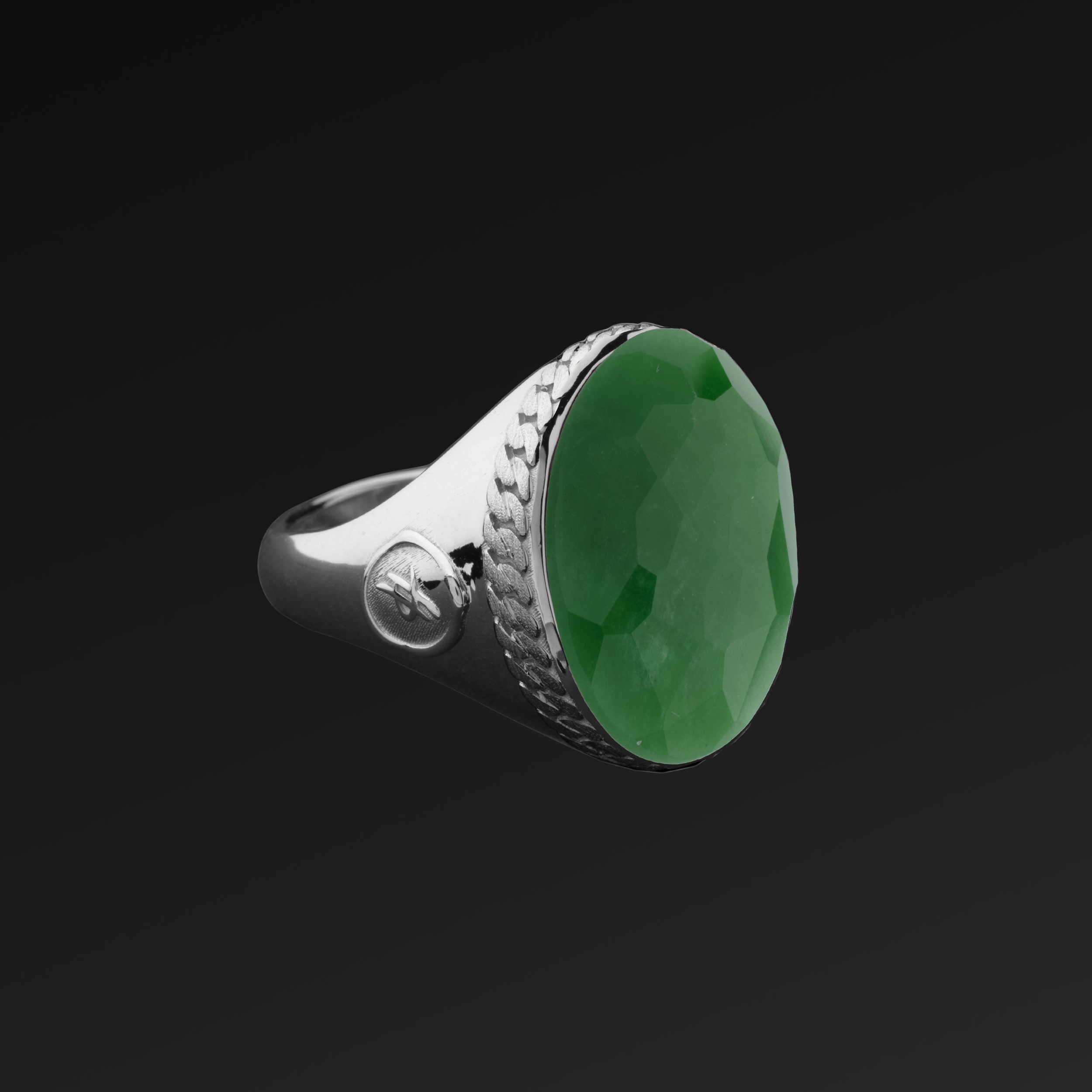 Sincerity Ring in Silver and Natural Stone