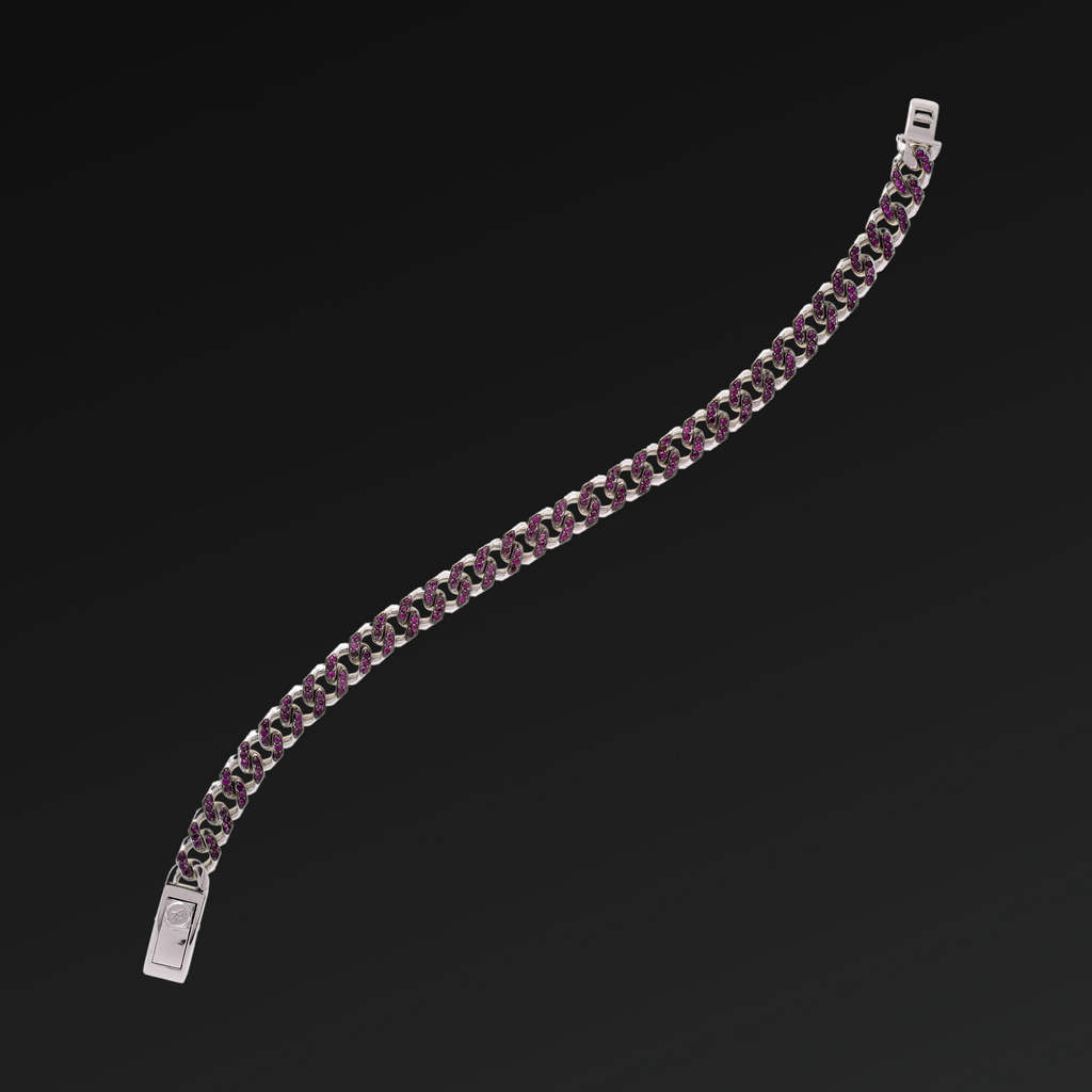 Bracciale Respect Groumette in Argento e Rubini