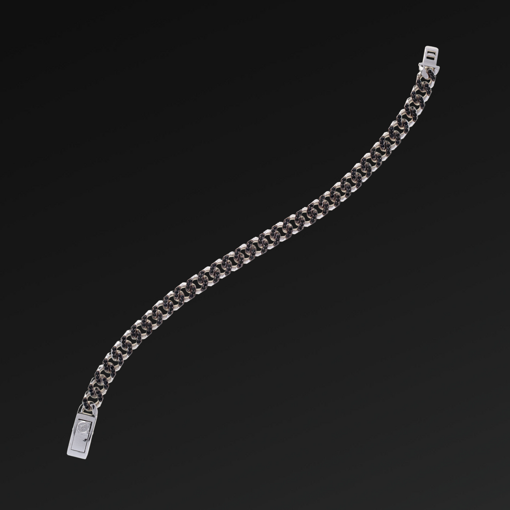 Respect Groumette medium bracelet in Silver and Rubies