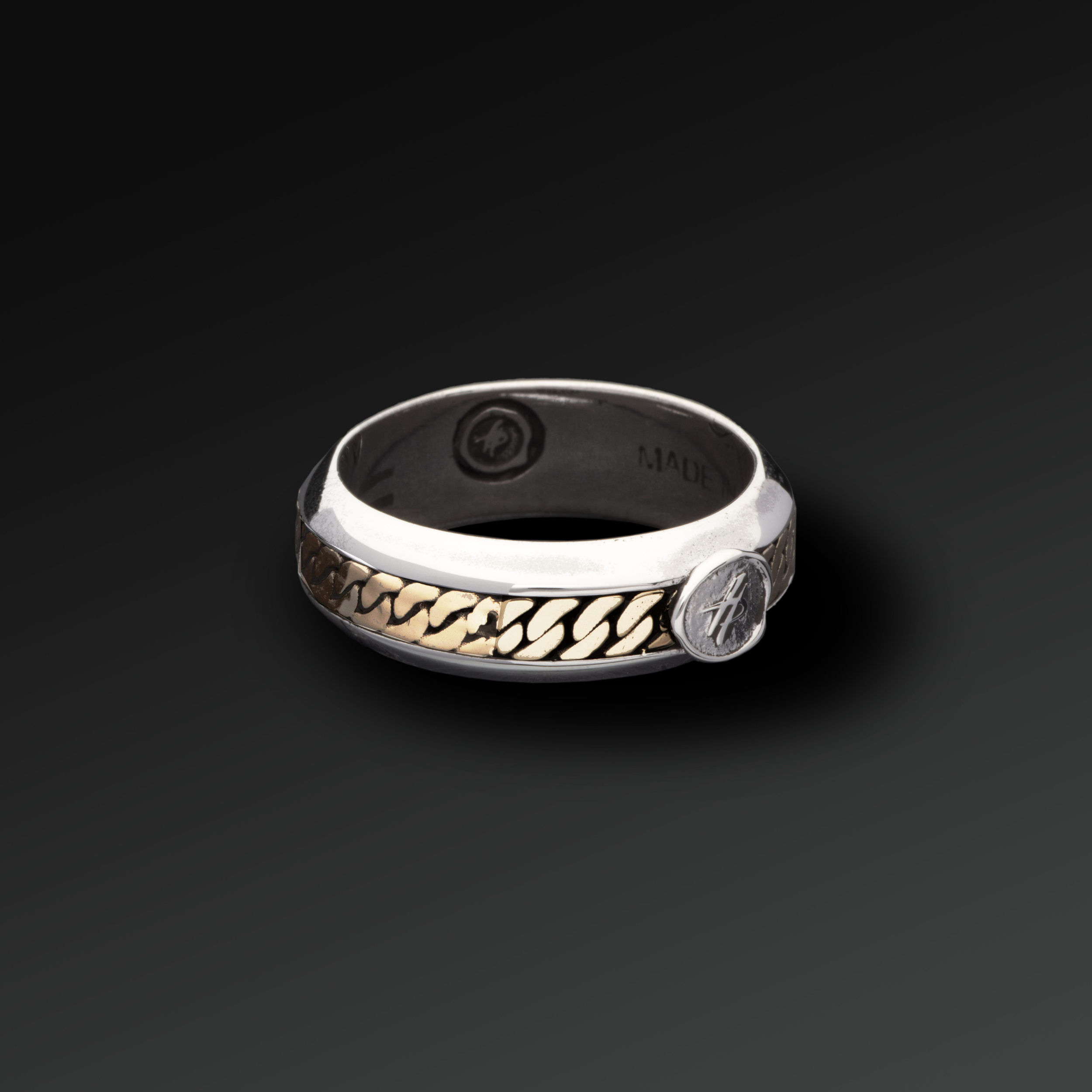 Anello Essence Groumette in Argento e Oro