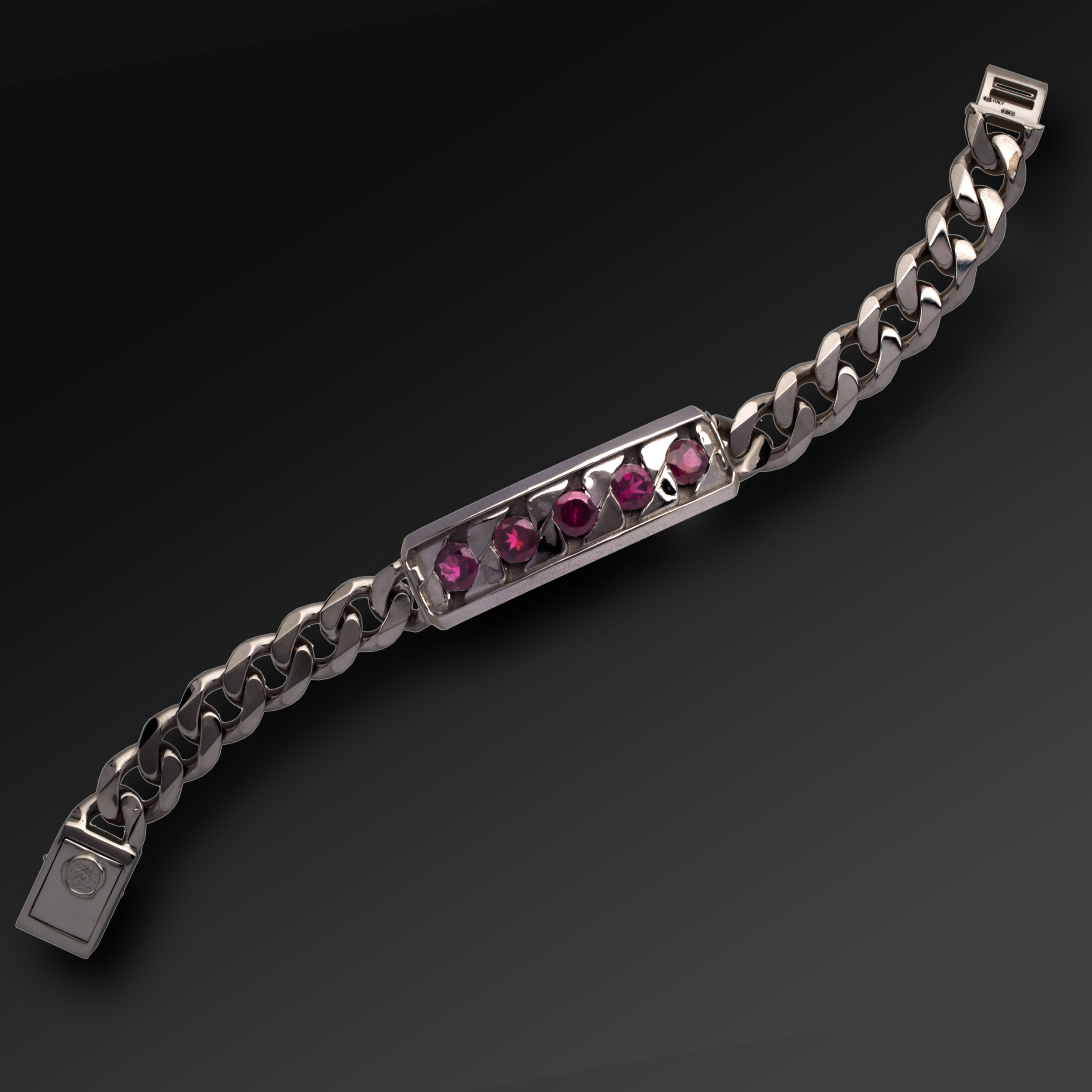 Bracciale Perfection Groumette Grande in Argento e Pietra Naturale