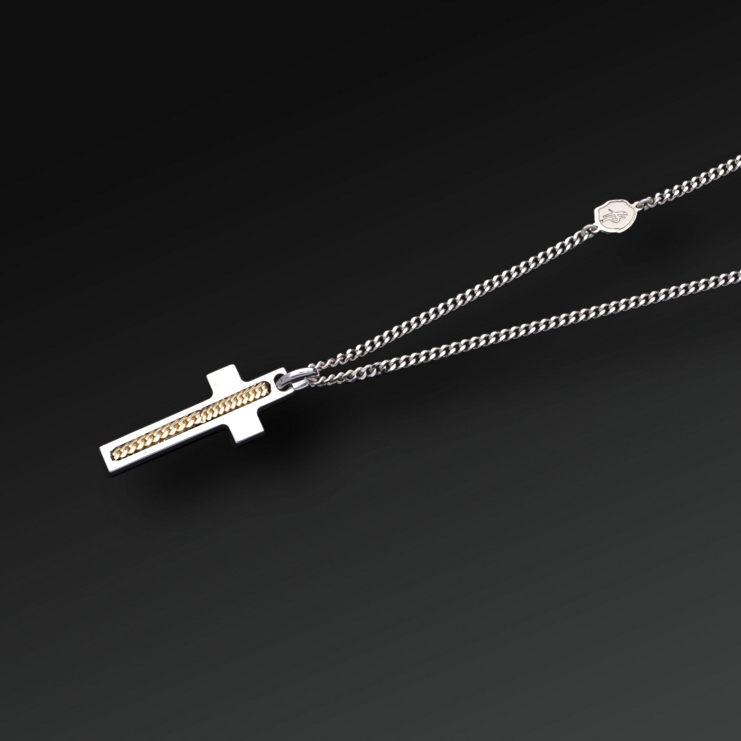 Collana Essence Croce in Argento e Oro