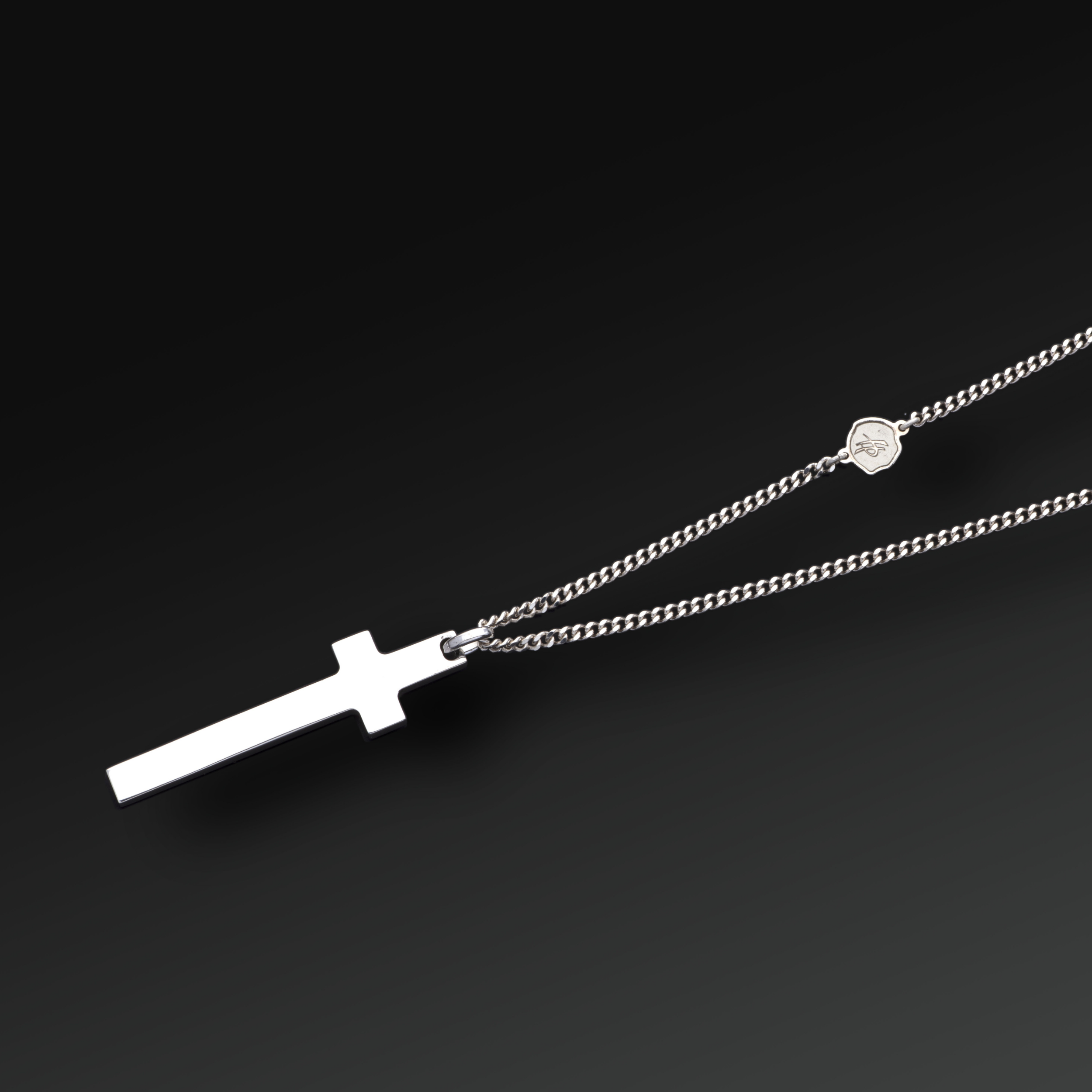 Collana Flexibility Croce Spessa in Argento