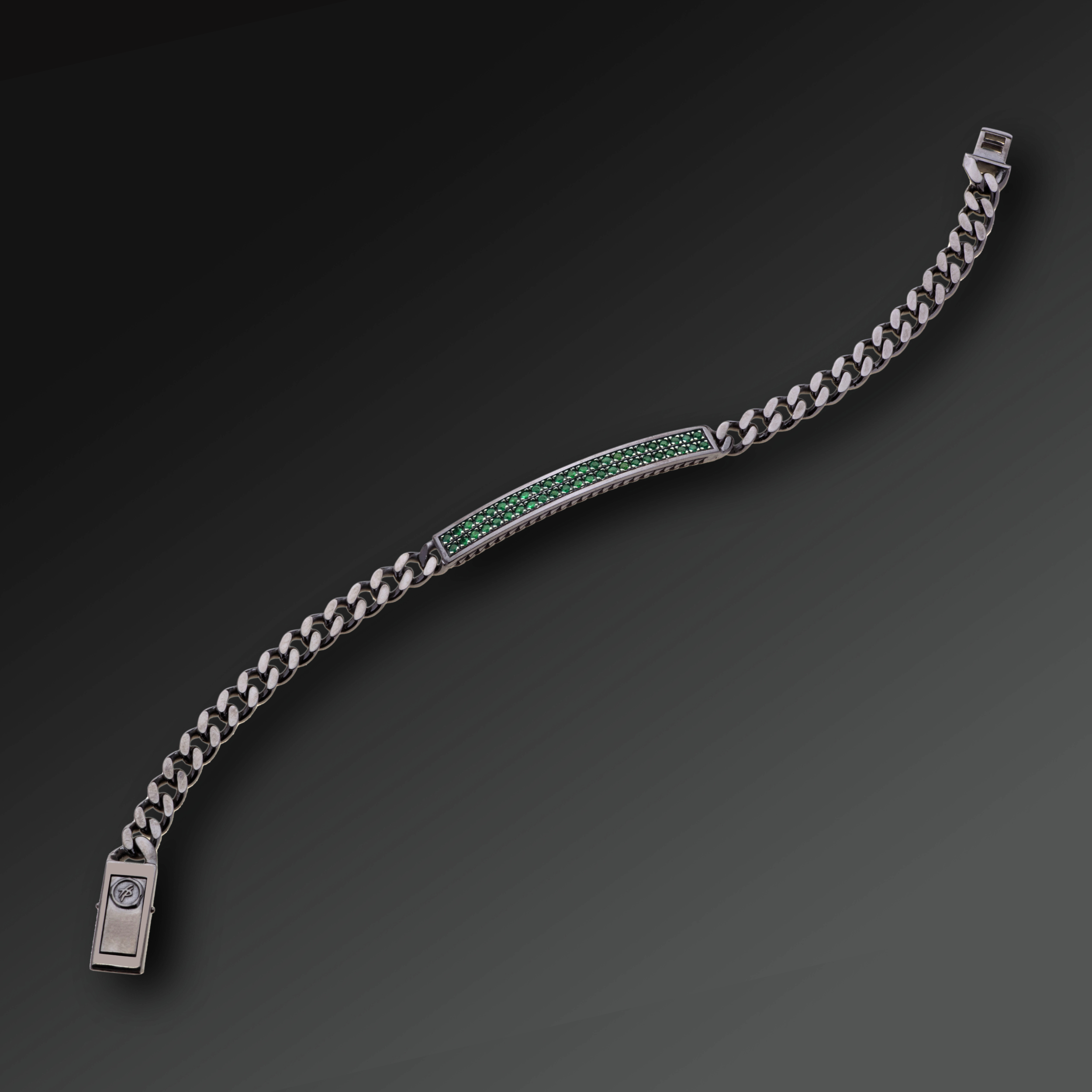 Bracciale Eternity in Argento e Smeraldi