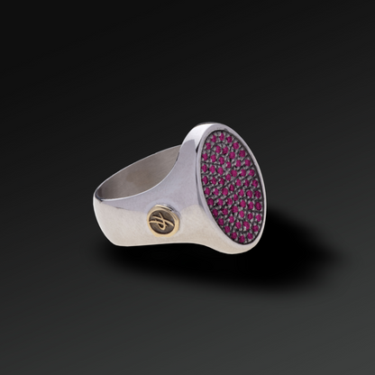 Eternity Chevalier Ring in Silver and Sapphires