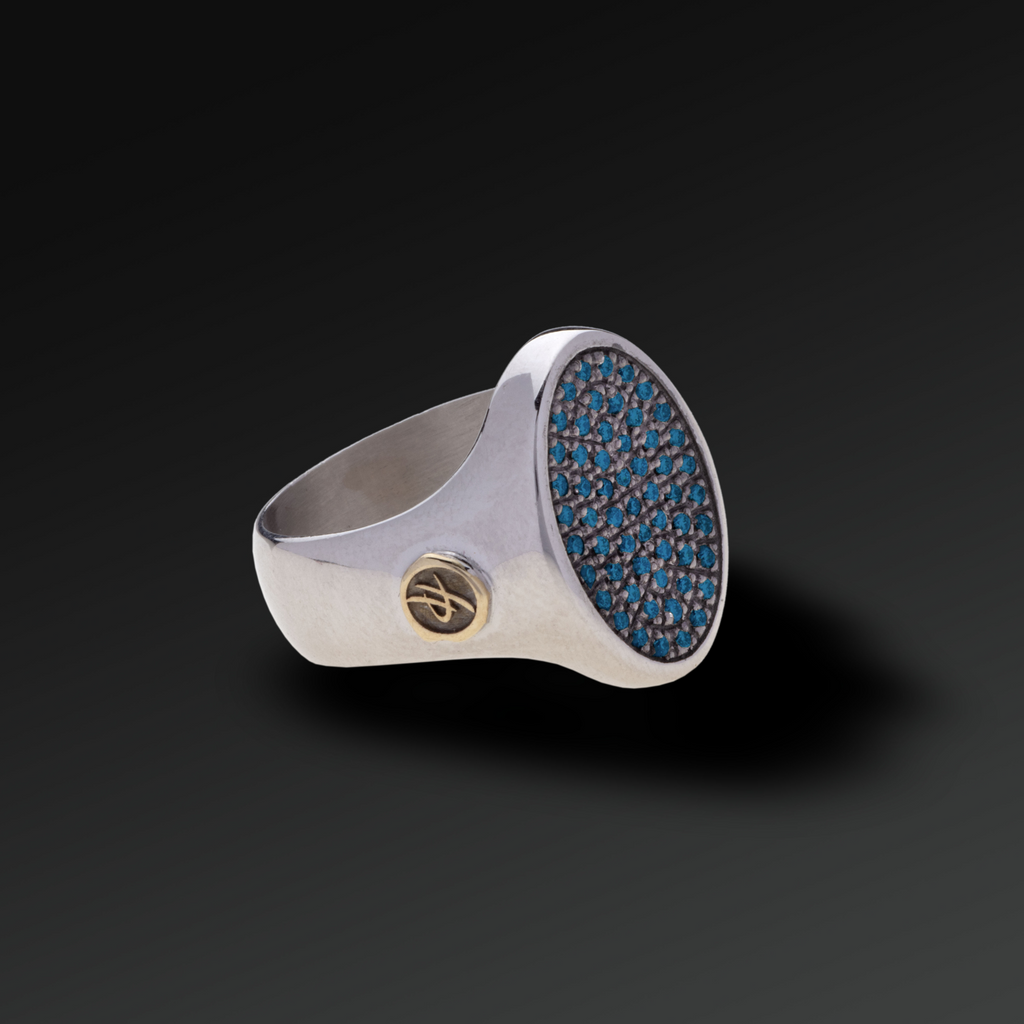 Eternity Chevalier Ring in Silver and Sapphires