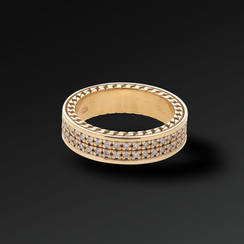 Anello Eternity in Oro e Diamanti Bianchi