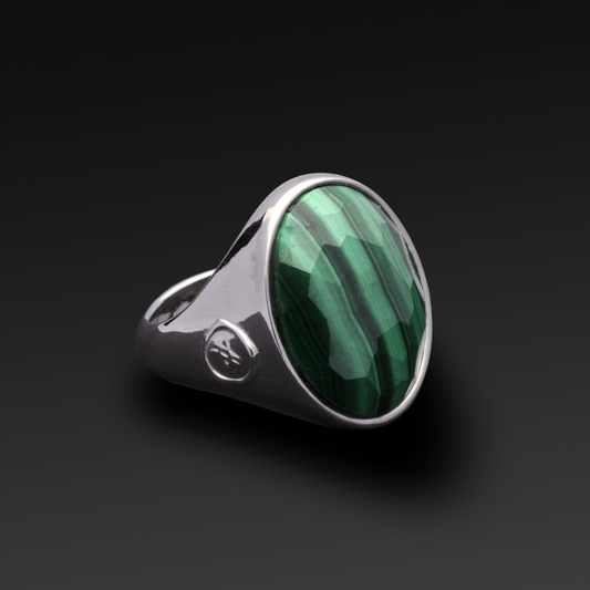 Anello Charisma Ovale in Argento e Pietra Naturale