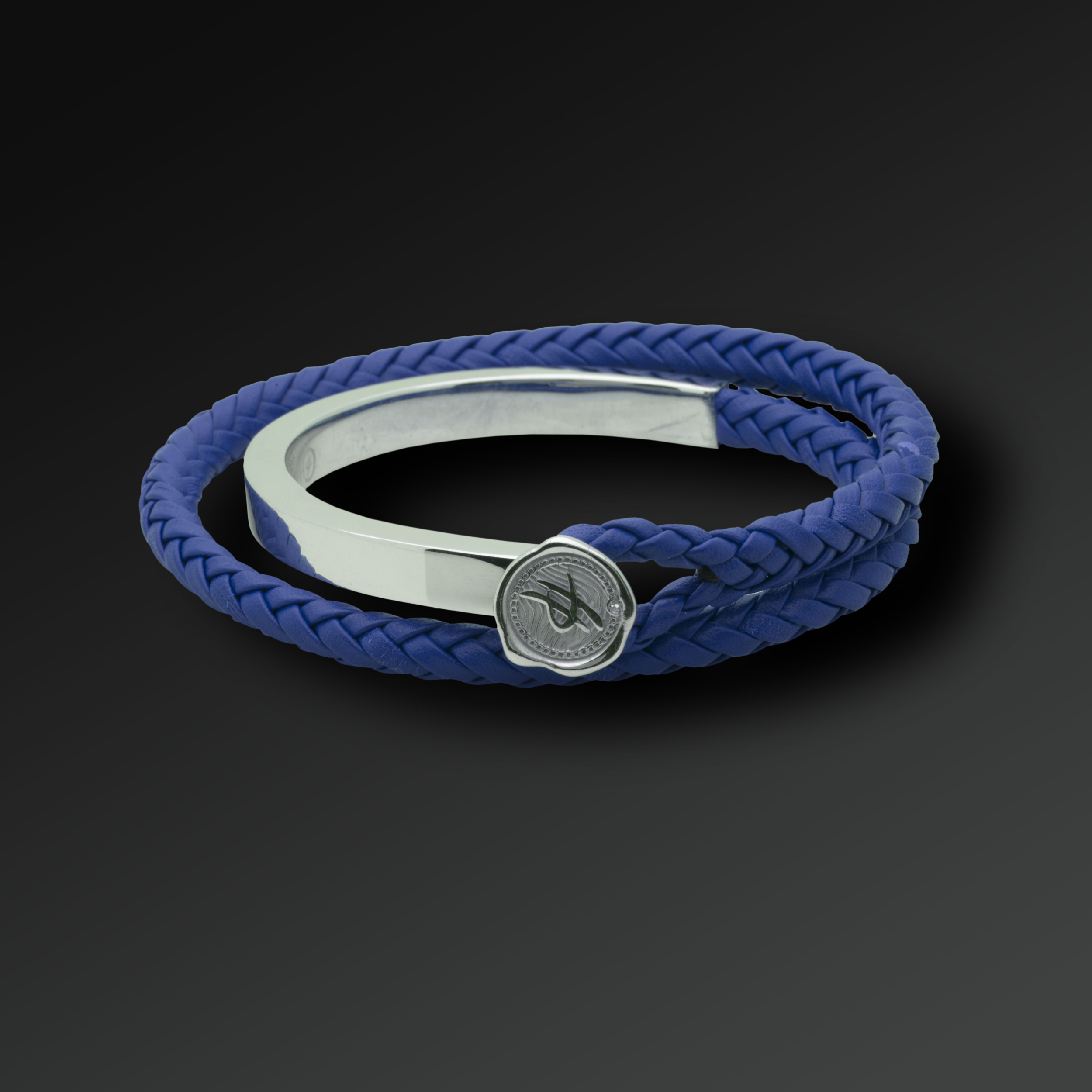 Bracciale Flexibility in Argento e Pelle Nero