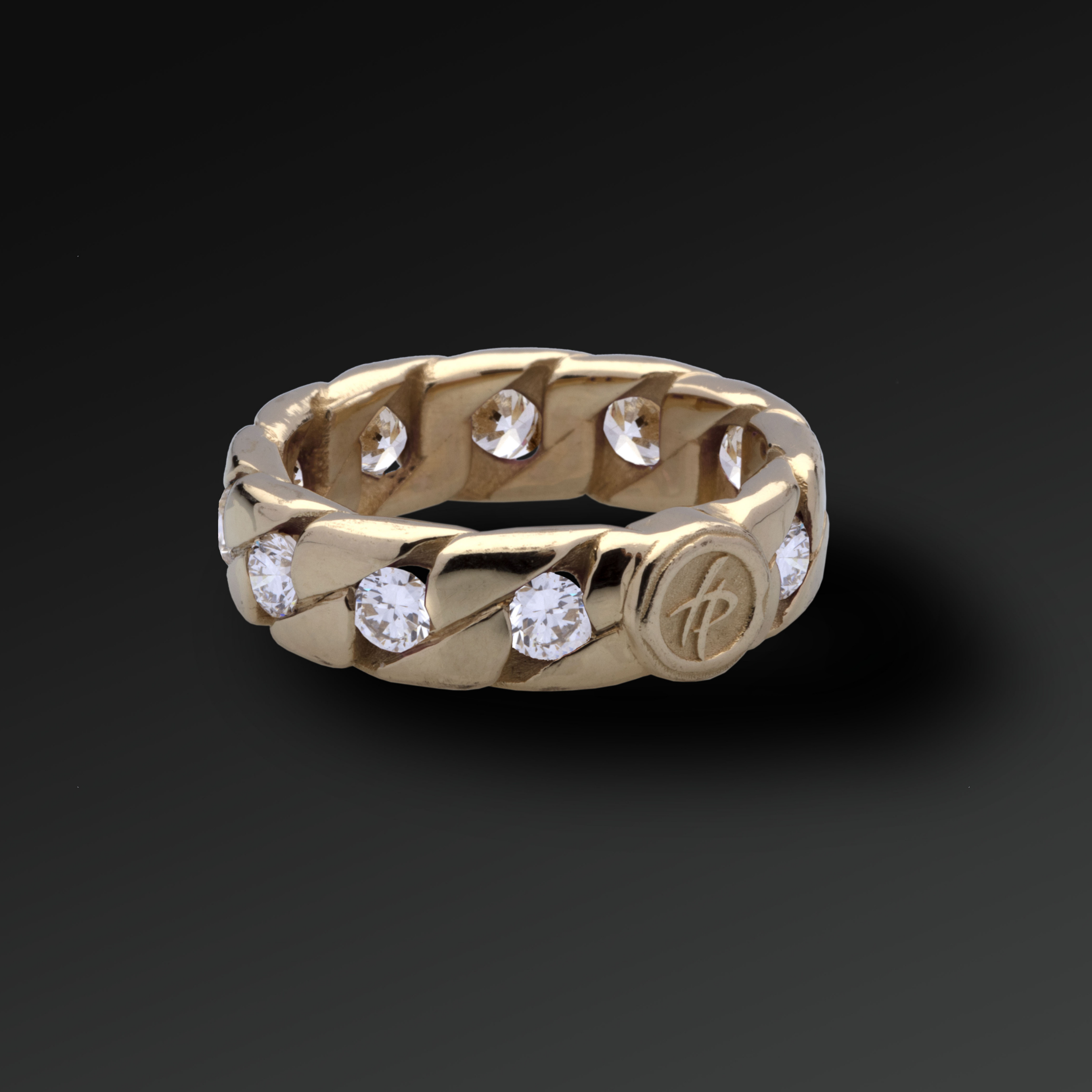 Anello Perfection Grande in Oro e Diamanti Bianchi