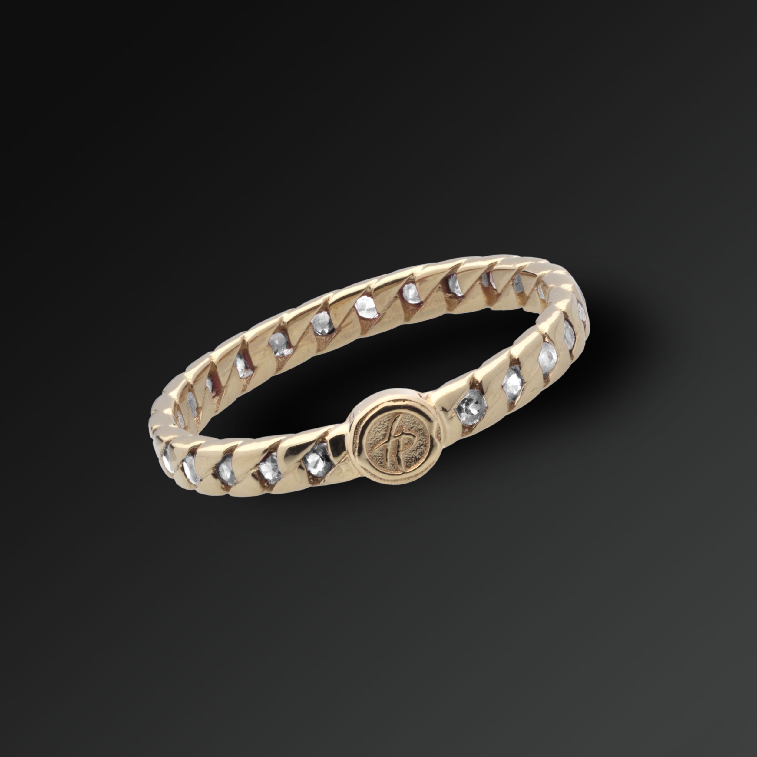 Anello Perfection Mini in Oro e Diamanti Bianchi